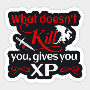 Roleplayer experience points funny saying RPG Sticker